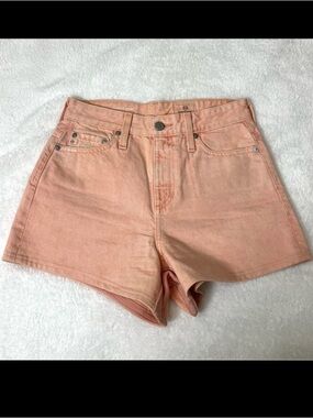AG Adriano Goldshmied Alexxis High Rise Wedgie Shorts Peach Orange Size 24